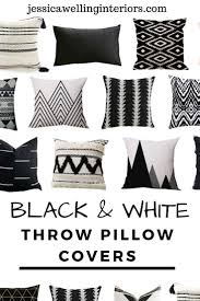 Black And White Throw With Tassels Modern Cheap Throw Pillow Covers In Every Color Jessica Welling Interiors In 2020 White Throw Pillow Covers White Throw Pillows Cheap Throw Pillow Covers