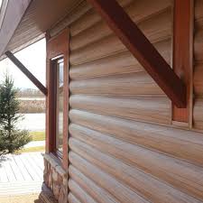 It doesn't get more traditional than log siding (otherwise know as cabin log siding)! Adirondack 7 X 11 11 Vinyl Log Siding At Menards