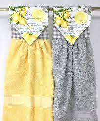 Lemon Hanging Hand Towels Yellow And Gray Kitchen Hanging Towel Gray And Yellow Kitchen Decor Lemon Hand Towel Lemon Oven Towel In 2021 Lemon Kitchen Decor Lemon Kitchen Hanging Towels