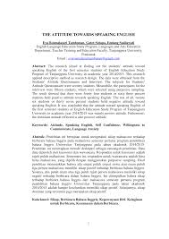 Karena kosakata (vocabulary) bahasa inggris sering digunakan, baik di dalam teks maupun percakapan untuk bahan belajar. Https Media Neliti Com Media Publications 213730 The Attitude Towards Speaking English Pdf