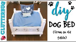 I left room for a headboard/lamp idea that i'll be completing in the next couple of weeks. How To Make A Diy Dog Bed From An Old Table Youtube
