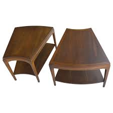 Pair Of Wedge Shaped The Wave Two Tier Side Tables 1stdibs Com Side Table Side Tables For Sale Table