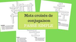 1.perdre mon temps (1re pers. Mots Croises De Conjugaison Au Passe Simple Trois Groupes Apprendre Reviser Memoriser