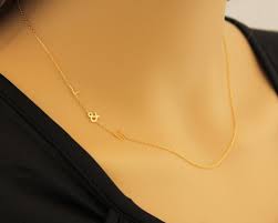 Crafted from sterling silver 925, we can also plate this in your choice of rose gold and 24k gold for an added glam feel. 14k Gold Name Necklace Sideways Initial Necklace Solid Gold Letter Necklace Gold Necklace Birthday Gift