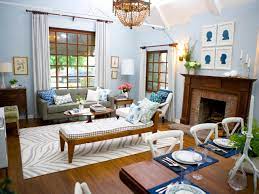 The sofa is by oscar de la renta home for century furniture, and the antique slipper chair is clad in. 35 Blue Living Rooms Made For Relaxing