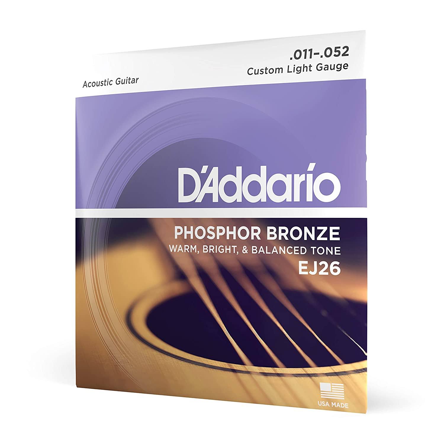 D'Addario EJ26 Acoustic 11-52 Custom Light Guitar Strings product image