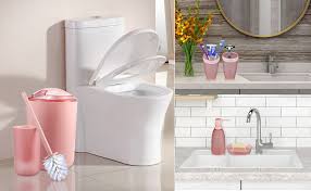 In this article series, i'll aim to show that if each of us makes small changes in our everyday life, we can make a huge impact on our waste production. Amazon Com Imucci Pink 6pcs Bathroom Accessories Set With Trash Can Toothbrush Holder Soap Dispenser Soap And Lotion Set Tumbler Cup Home Kitchen
