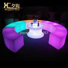 Plastic Ligt Up Led Bar Stool Rechargeable Night Club Furniture Garden Glowing Chair Hotel Curved Stools Club Furniture Bar Furniture Bar Stools