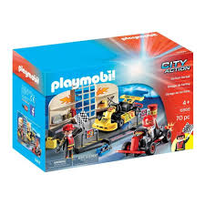 Playmobil City Action Go Kart Garage Set 6869 In 2020 Go Kart Garage Play Vehicles