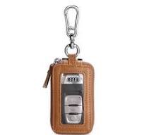 Chaveiro de Couro Legítimo, Bloqueio RFID, Porta-Chaves de Carro com  Chaveiro Multifuncional Brown