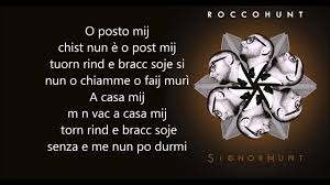 In 2014 he participated in and won the sanremo music festival (winner of the nuove proposte class). Rocco Hunt O Post Mij Lyrics Rocco Hunt O Post Mij Lyrics Music Video Metrolyrics