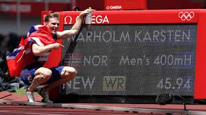 Benjamin was in lane 5. Norway S Karsten Warholm Smashes World Record To Take Olympic Gold In Men S 400 Meter Hurdles The Japan Times