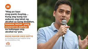 Born june 17, 1989) is a filipino politician serving as the 20th and incumbent mayor of pasig, metro manila. Rappler On Twitter Pasig Mayor Vico Sotto Cautioned Against Panic Buying As His Local Government Responds To The Threat Of The Novel Coronavirus Ncov Full Story Https T Co Sscbafnkan Https T Co M1ivfjjh7r