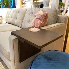 We Made It Through Monday Now It S Time For Some Wine Stayhome In Comfort Our Sofa Ledges Are Adjustable Sofa Arm Table Stylish Side Table Sofa Side Table