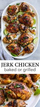 Jamaican Jerk Chicken Includes Oven And Grilling Instructions It S Incredibly Flavorful Th Jerk Chicken Recipe Jerk Chicken Recipe Oven Oven Chicken Recipes