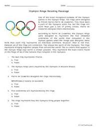 Free Olympics Reading Passage And Reading Comprehension Questions Incorporate Th Reading Passages Reading Comprehension Games Reading Comprehension Worksheets