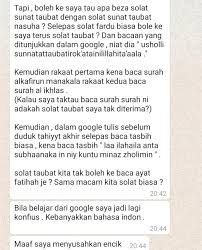 Hanya saja yang membedakan yaitu waktu pengerjaannya, niat dan bacaan doanya. Doa Solat Sunat Taubat Nasuha