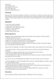 1 flu shot nurse resume templates: try