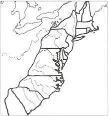 13 Colonies Coloring Page Social Studies Worksheets 13 Colonies Map Social Studies