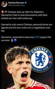 Fabrizio Romano] Chelsea intensifica as conversas por Alejandro Garnacho!  As conversas entre os clubes com o Man United estão a todo vapor. Garnacho  só quer o Chelsea, os termos pessoais estão acordados