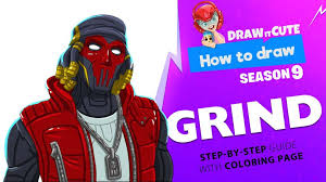 The theme was time, everything from season 1 to this season. How To Draw Grind Fortnite Season 9 10 Draw It Cute