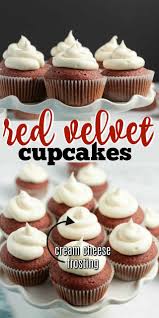 Red Velvet Cupcake Recipe Cream Cheese Frosting In 2020 Yummy Food Dessert Cupcake Recipes Red Velvet Cupcakes Recipe