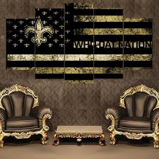 New Orleans Saints Football American Flag Sport Canvas Wall Art New Orleans Saints Football Saints Football New Orleans Saints