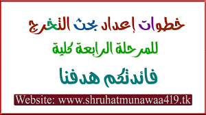 خطوات إعداد بحث التخرج لطلاب وطالبات الكلية وبالتحديد طلاب وطالبات المرحلة الرابعة Hd Youtube