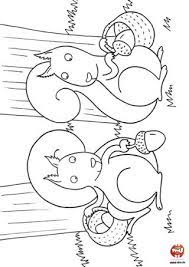 deux ecureuils coloriages ecureuil outono desenhos animais coloriage tortue motifs indiens