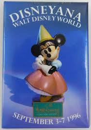 Walt Disney World Disneyana September 3 7 1996 Pin Button Minnie Mouse Disney World Minnie Walt Disney