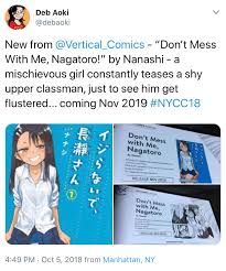 Telecom animation film developed the anime in collaboration with king records. Just Incase You Didn T Know Nagatoro
