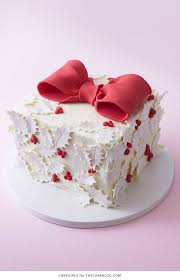 15 christmas cakes you gotta make. Holly Gift Box Cake The Cake Blog