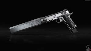 Gun, weapons, weapon, custom, muffler, M1911, M1911 pistol, Kimber,  silencer, HD wallpaper | Wallpaperbetter
