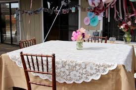 Havana Faux Burlap Tablecloth In Natural With Lace Overlay Lace Tablecloth Burlap Tablecloth Table Cloth