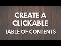 2 Create A Clickable Table Of Contents In Microsoft Word Youtube Words Photoshop Video Tutorials Table Of Contents