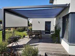 Windbestandige Seitenmarkise Bis Windstarke 10 Zum Nischeneinbau In Q Bus Pergola Markise Markise Moderne Pergola
