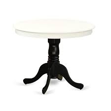 East West Furniture Antlbktp Antique Table 36 Round In Linen White And Black Finish Want To Know More Solid Wood Dining Table Dining Table Wood Dining Table