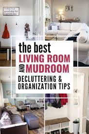 Easy Simple Living Room Rum Organization Ideas Simple Delcuttering Tips For Making Your Small Space Storage Mudroom Organization Living Room Organization