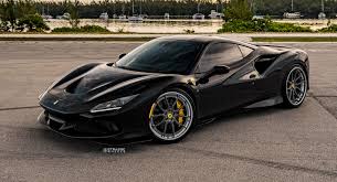 Lamborghini huracán starting at $214,866. Pitch Black Ferrari F8 Tributo Looks Good With Dark Multi Spoke Aftermarket Wheels Carscoops