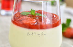 Panna Cotta Strawberry Sedap Dan Lembut Buat Orang Lapo