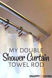 How I Made My Own Double Shower Curtain Rod Double Shower Curtain Double Shower Curtain Rod Double Shower