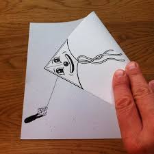 Illustrator Uses Clever 3d Tricks To Bring His Cartoons To Life 3d Paper Art 3d Art Drawing Paper Art