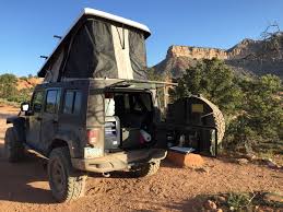 Camping With The Ursa Minor Rooftop Tent On A Jeep Wrangler At Toroweap Az Arb Fridge Teraflex Tailgate Table Roof Top Tent Jeep Camping Jeep Wrangler