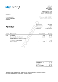 Voorbeeld Factuur Voor Ondernemers Incl Engels Voorbeeld Factuur Wefact Blog