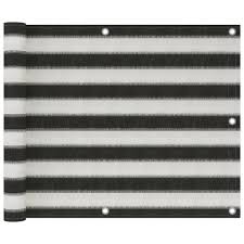 Welcher sichtschutz eignet sich für den balkon? Vidaxl Balkon Sichtschutz Hdpe 75x500 Cm Anthrazit Und Weiss Kaufen Bei Vida Xl Europe B V