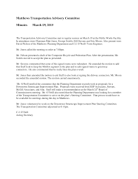 Matthews Transportation Advisory Committee Minutes March 19, 2015