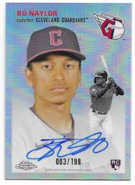 2023 Topps Chrome Platinum Auto Refractor Bo Naylor #003/199 (CPA-BN) RC