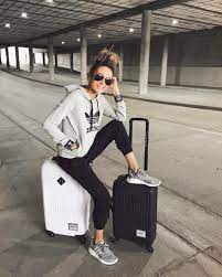 Travel Outfits Airport Style How To Look Fashionable During Travel Just The Design Sporty Chic Style Airplane Outfits Sporty Outfits