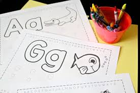 These alphabet coloring pages will help little ones master uppercase and lowercase letter identifications, increase vocabulary, coordinate colors, and improve cou. Free Alphabet Trace Color Worksheets School Time Snippets