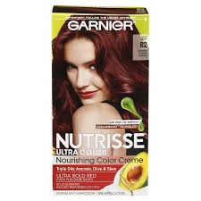 | using garnier nutrisse hair dye on curly hair. Garnier Nutrisse Ultra Color Nourishing Hair Color Creme R2 Medium Intense Auburn 1 Kit Permanent Hair Color Meijer Grocery Pharmacy Home More